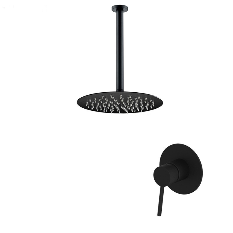 Avignon-Round-Matte-Black-Shower-Head-Single-Handl